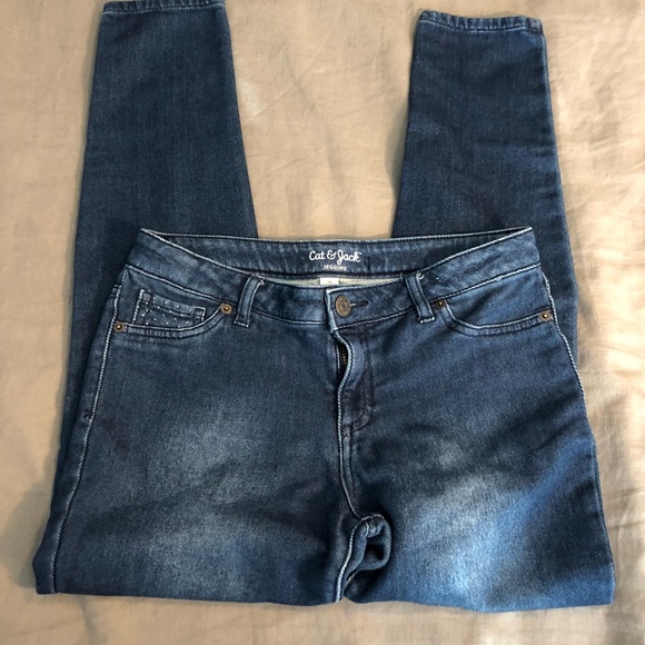 Cat & Jack Patchwork Jeans Adjustable Size 16 - Picture 7 of 8